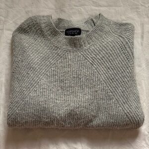 Topshop Gray Crewneck Sweater